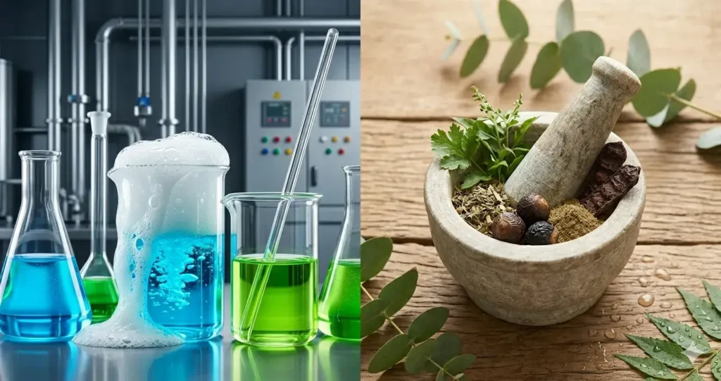 Difference Between He‍rbal and Chemical‍ Shampoo